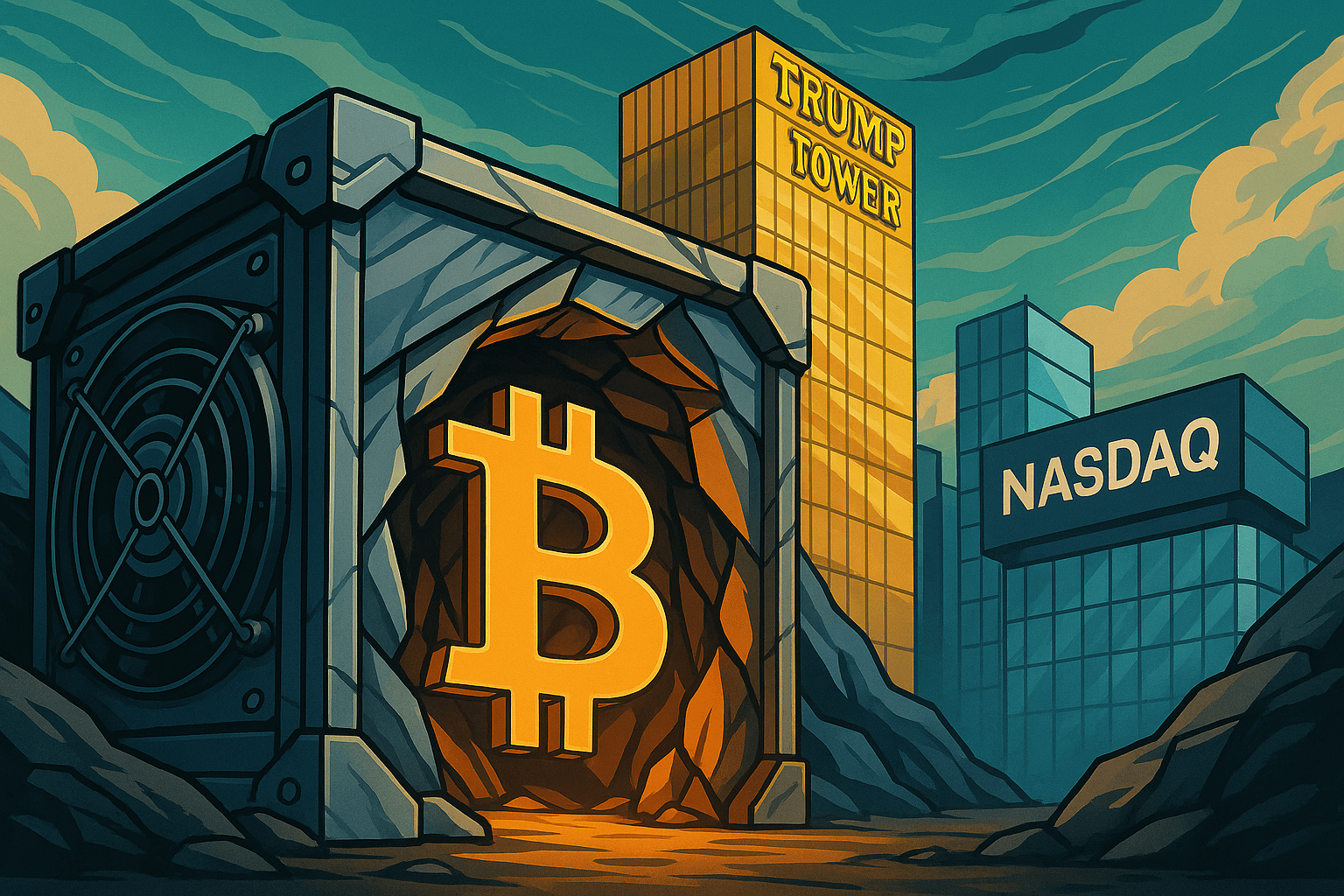 Minera Bitcoin de los Trump se Lanza al Nasdaq.