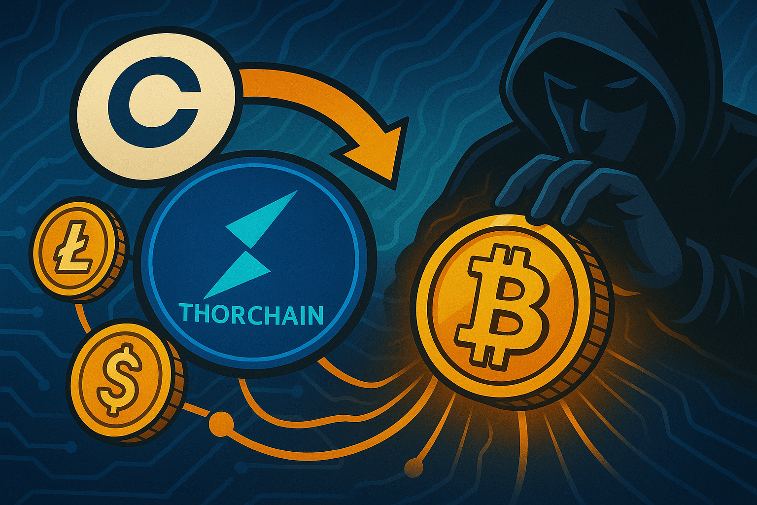 Hacker de Coinbase Lava $42M por THORChain